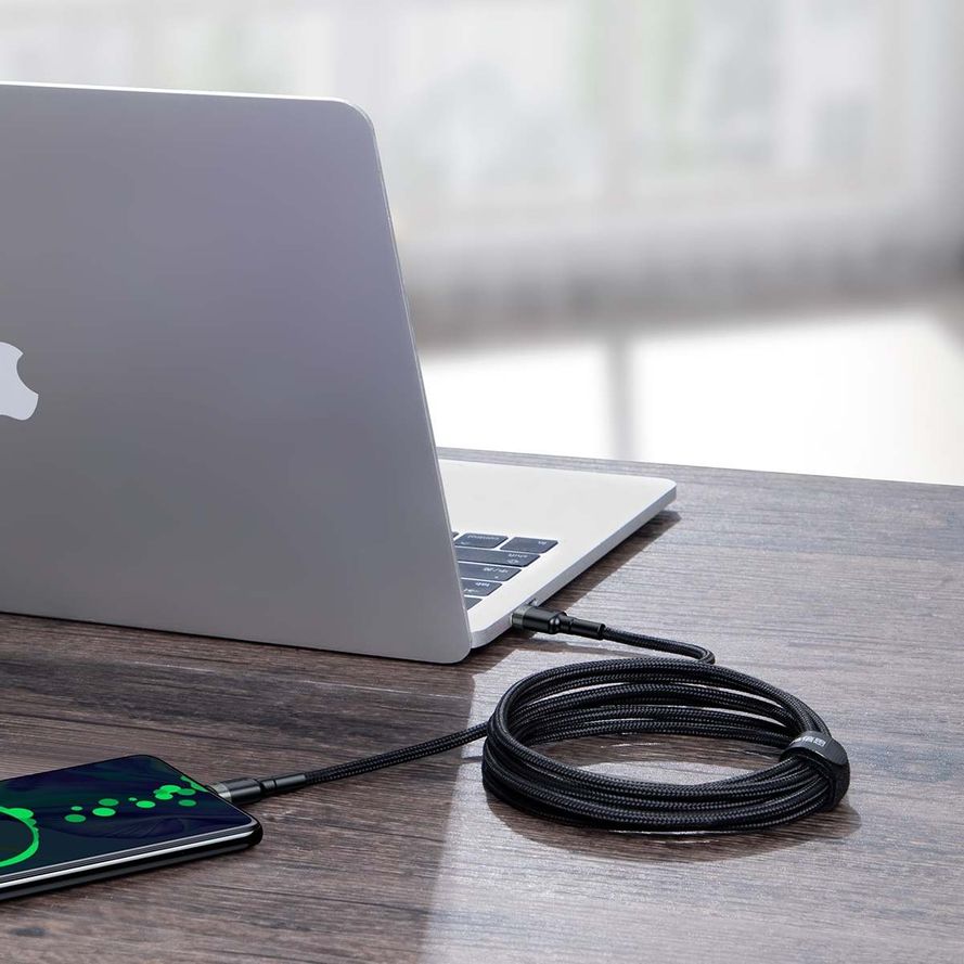 Baseus USB-C – USB-C-kaapeli, 100w musta (2,0m)