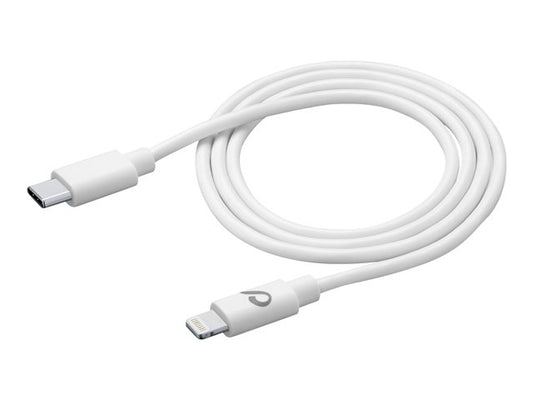 Cellularline USB-C–Lightning-kaapeli, valkoinen (1,2m)
