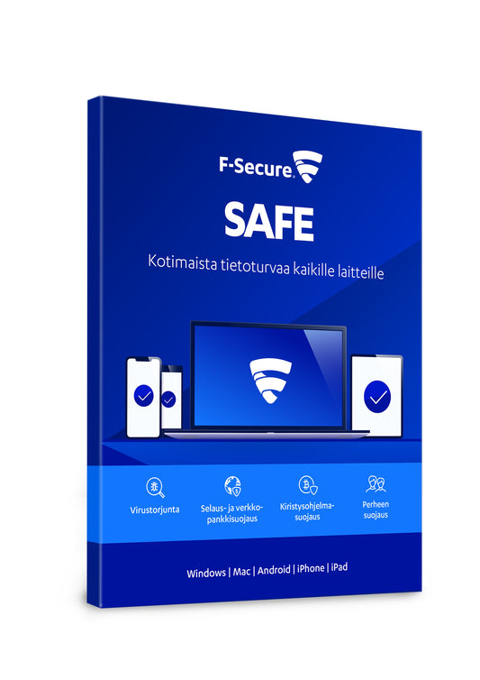 F-Secure SAFE - 3 laitetta / 12 kk -tietoturvaohjelmisto
