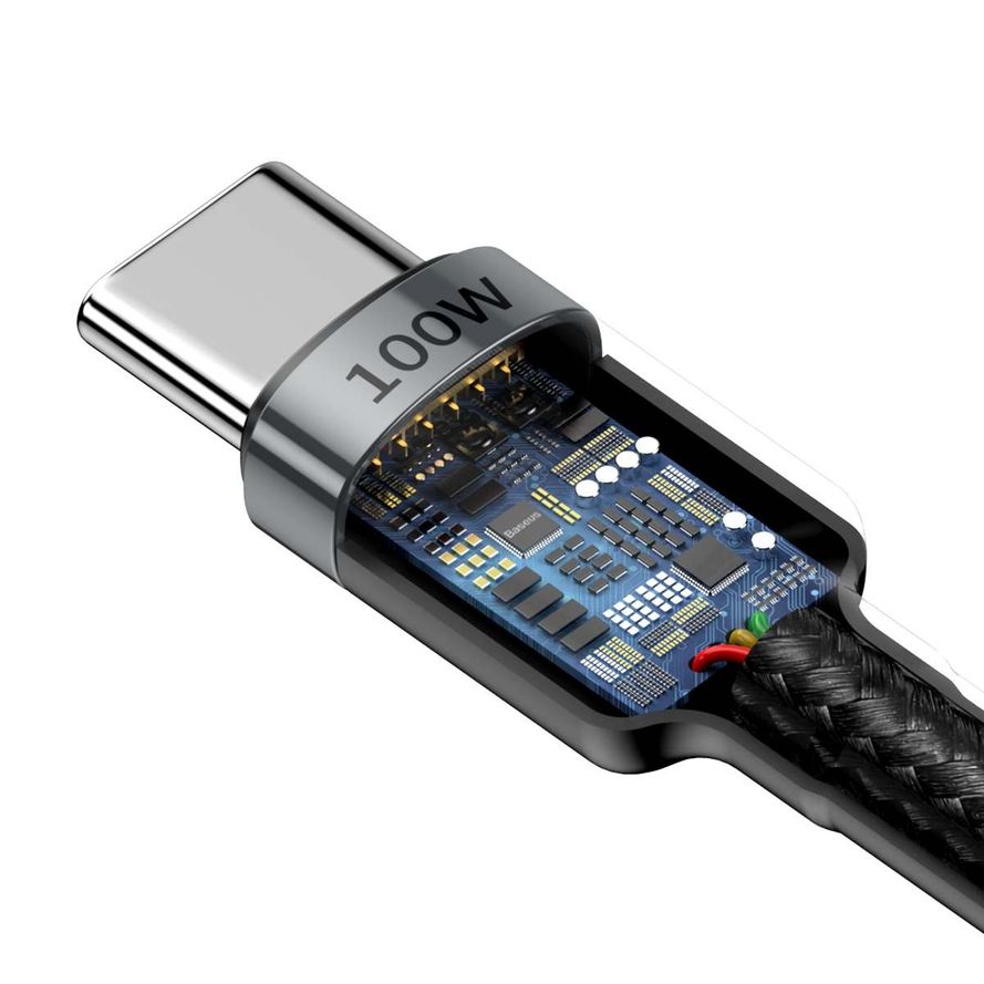 Baseus USB-C – USB-C-kaapeli, 100w musta (2,0m)